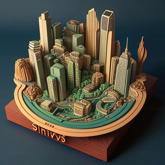 3D model SimCity Cities of Tomorrow game (STL)